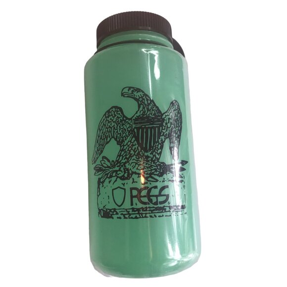 New Green Plastic NALGENE Water Bottle. Black Screw Top Lid. Eagle Design. - Picture 4 of 13